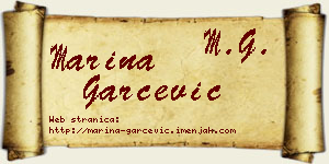 Marina Garčević vizit kartica